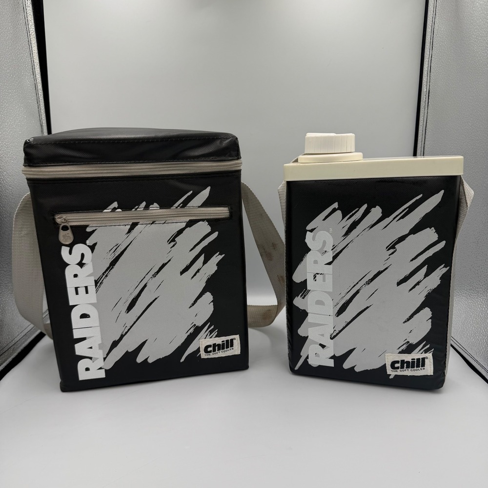 Vintage 1991 Oakland Raiders NFL Chill Soft Cooler Bag SGI Thermos Rare